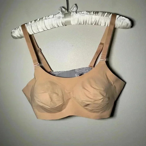 Knix by Knixwear Size 3 Beige Heather Gray Evolution Wire Free Bra Reversible - Picture 4 of 6